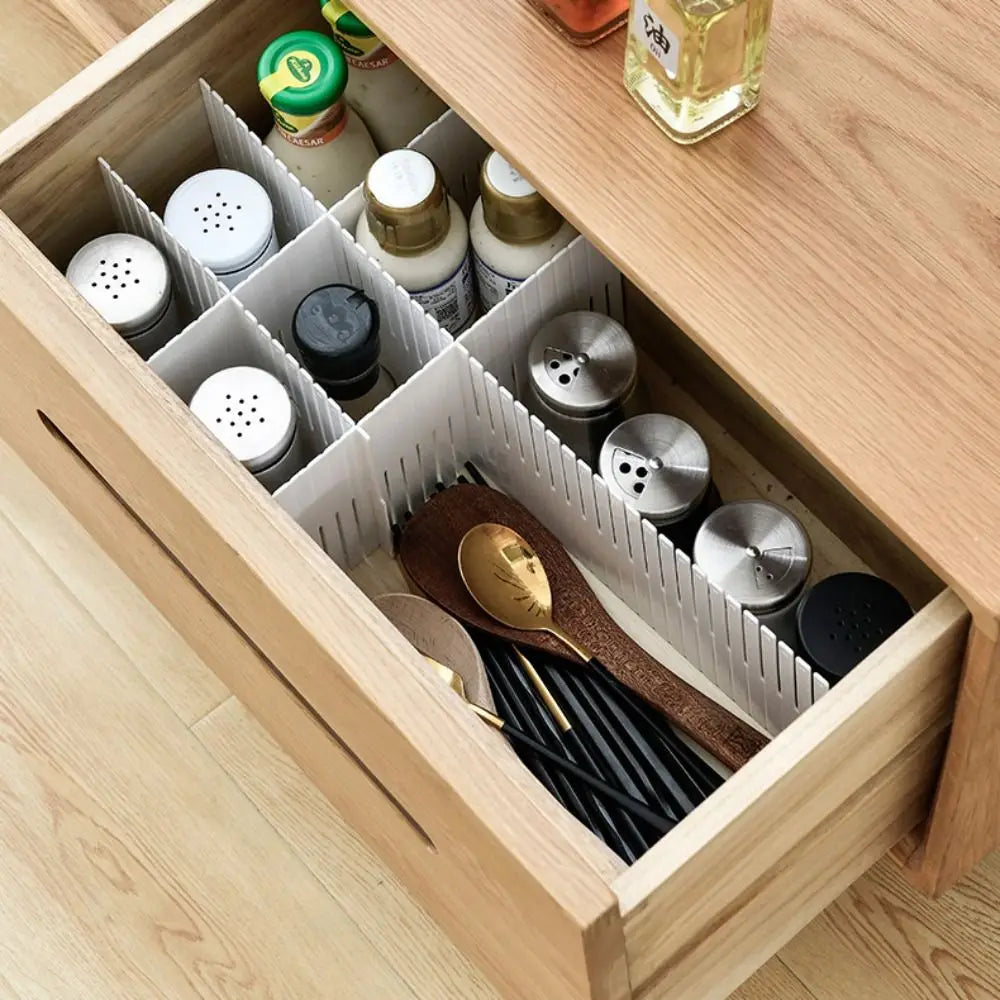 séparateur tiroir blanc adhésif moderne pièces différentes tailles rangement organisation