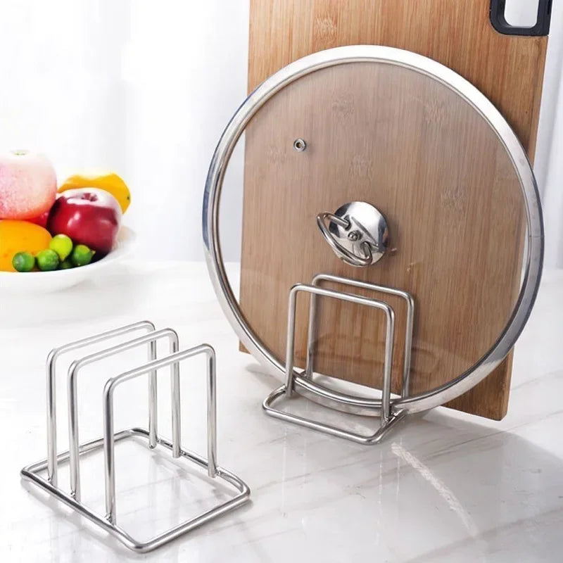 porte plaques acier inoxydable argenté moderne stable cuisine lisse brillant sans bpa résistant rouille