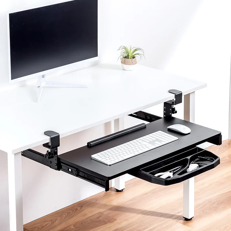 tiroirs rangement plastique blanc noir vis moderne bureautique fournitures clavier souris outils