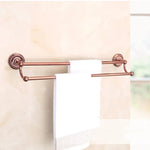 accessoires salle bain rose doré élégants finition laiton porte savon serviette vintage