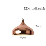 suspension lumineuse moderne rose doré brillante métallique câble noir éclairage scandinave e27