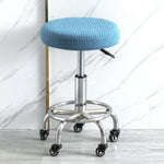 housse coussin tabouret rond velours beige moderne fixation protection siège fauteuil salon