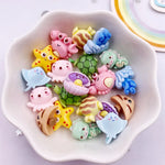 pendentifs résine colorée crabe étoile tortue poissons décoratifs cartoon 14+