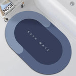 tapis bain gris vert moderne minimaliste lavable main machine usage maison salle bain