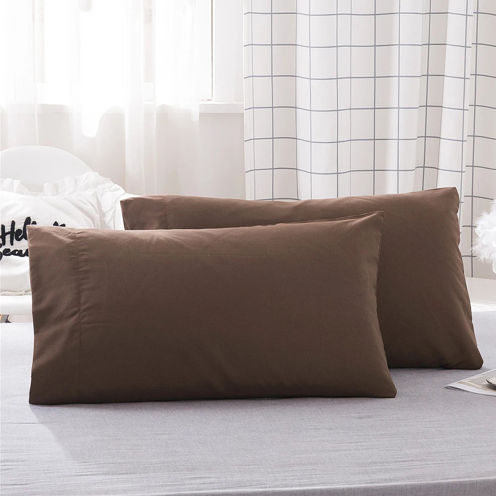 protège oreiller gris uni moderne qualité polyester lit maison simple 20x30inch