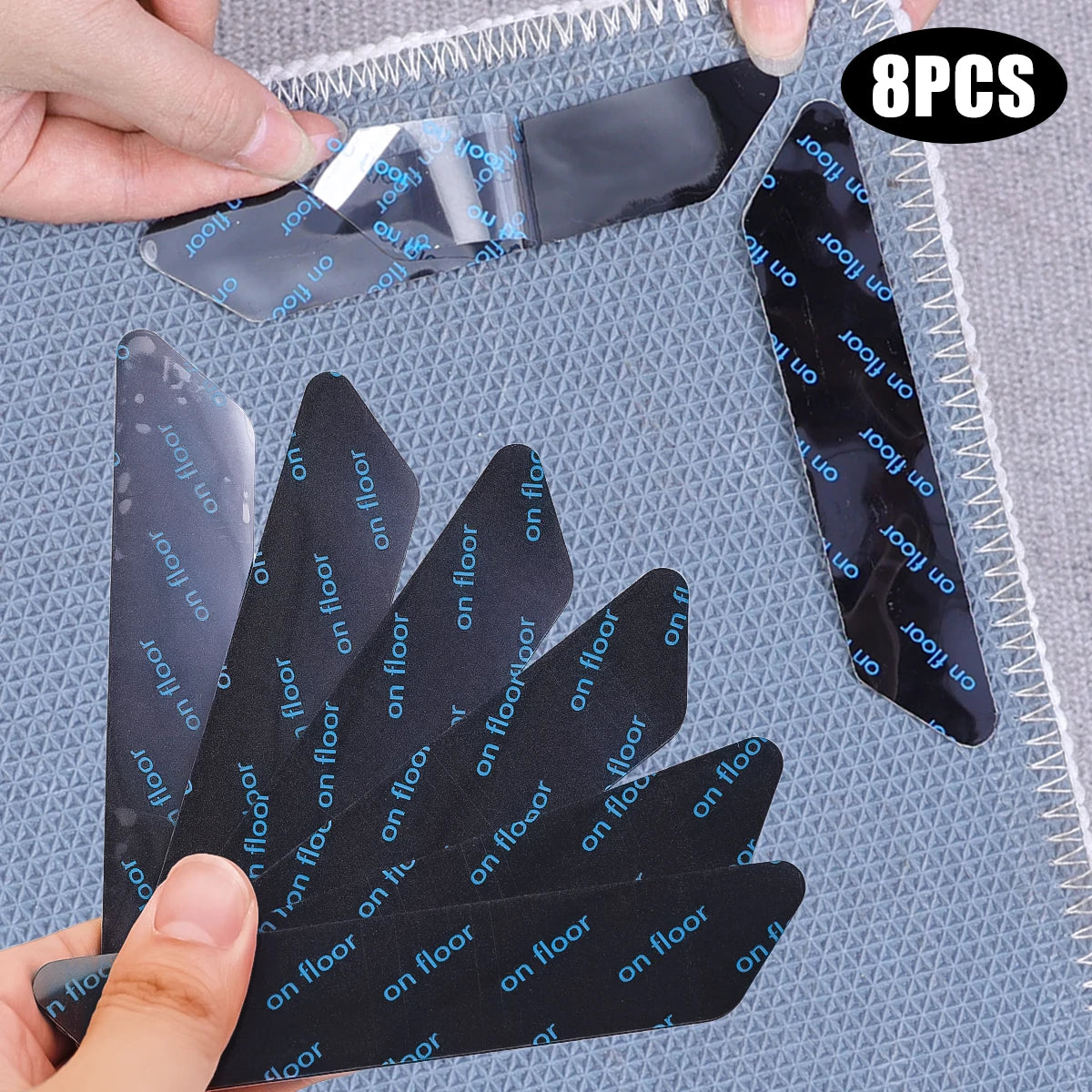 tapis adhésifs anti dérapants pelucheux marron clair moderne réutilisable antidérapants 160pcs opaques fixations adhésives