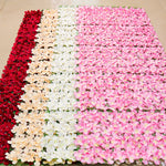 rideau fleurs artificielles rouge blanc rose mariage extérieur décoration moderne clips fixations