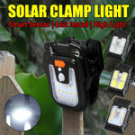 lampe solaire détecteur mouvement clip noir moderne éclairage extérieur urgence