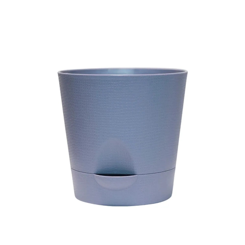 cache pot moderne auto arrosant plastique texture mat couleur bleu rose clairintérieur extérieur