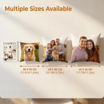 coussin personnalisé photo famille animaux moderne 30x30cm 40x40cm 45x45cm polyester double face déco