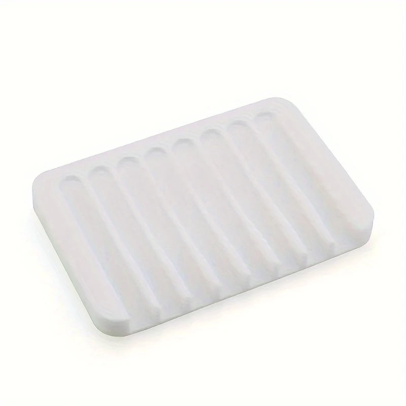 porte savon silicone blanc noir gris moderne drainage rayures texturé opalescent minimaliste