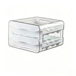 boîte œufs transparente moderne 18 compartiments poignée blanc orange plastique réutilisable