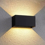 applique murale contemporaine led 24w 12w 6w noir blanche aluminium étanche ip65