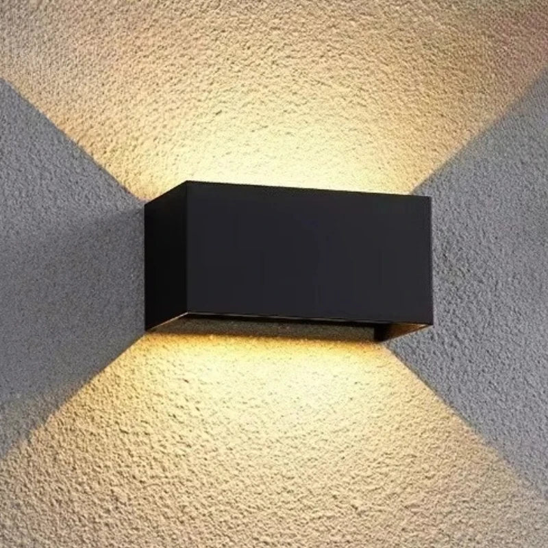 applique murale contemporaine led 24w 12w 6w noir blanche aluminium étanche ip65