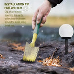 lampe solaire moderne sphérique translucide blanc noir énergétique extérieure jardin épingle détachable panneau solaire