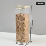boîtes rangement transparentes modernes hermétiques qualité alimentaire poignées couvercle beige