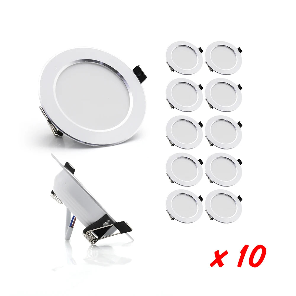spots led 12w 15w 18w 7w 9w cadre blanc éclairage moderne clips