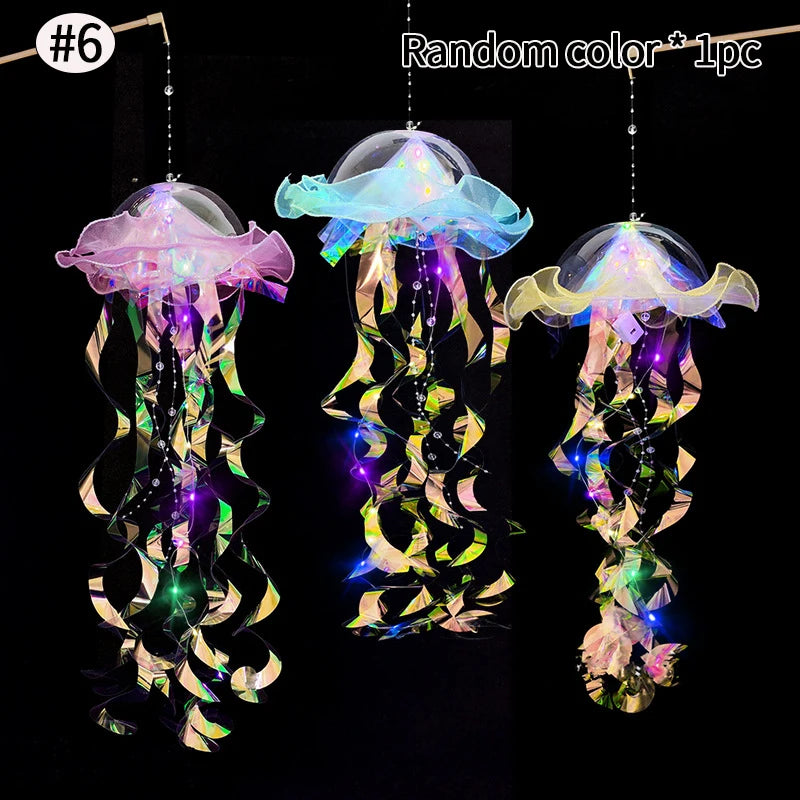 méduses lumineuses multicolores transparentes modernes guirlande lumineuse décoration chambre événement festive