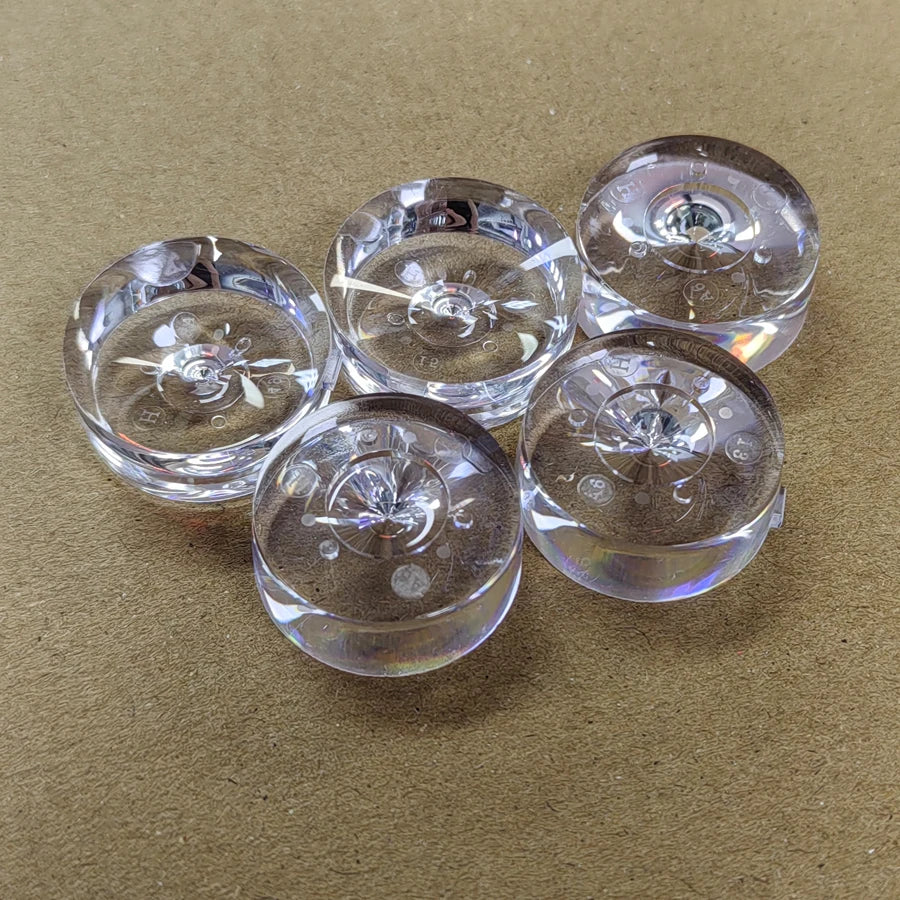 boutons transparents modernes lot 100 pièces led lisses opaques