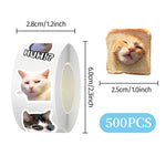 sticker autocollant chat humoristique mignon récompense scolaire décoration classe enfants 500 pièces multicolore