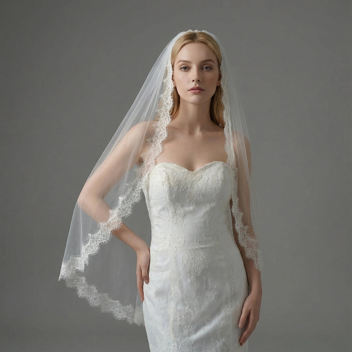 voile mariée blanc dentelle fine classique mariage prom anniversaire romantique femme adultère