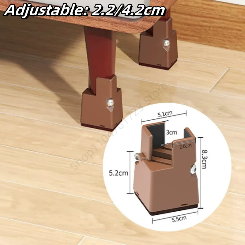 pieds meubles marron noir vis plastique moderne fixation antidérapants rechargeables