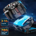 lampe frontale led rechargeable ipx4 clip noir orange éclairage camping pêche usb portable modulaire