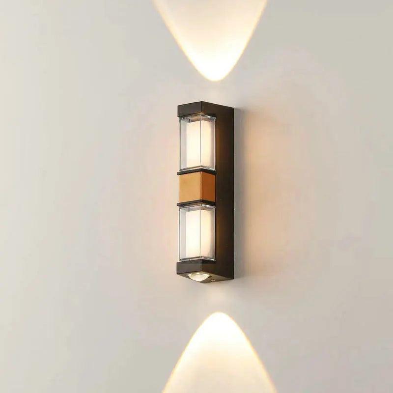 applique murale led moderne extérieure noir beige orange contemporaine minimaliste fixée mur aluminium ip65