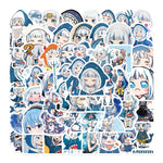 stickers autocollants animaux dessin animé personnages expressions faciles utilisation étanches 50pièces
