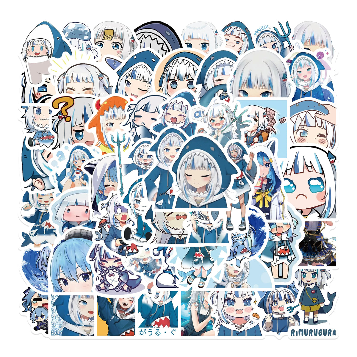 stickers autocollants animaux dessin animé personnages expressions faciles utilisation étanches 50pièces