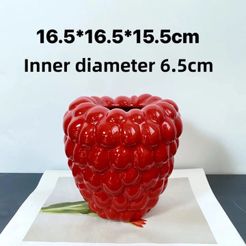 vase céramique artisanal citron fraise vert rose marron art deco décoration table