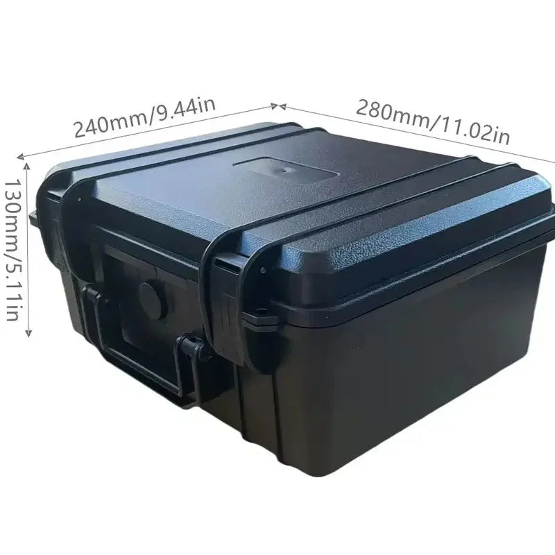 valise rigide noire robuste 280mm 240mm 130mm mousse d'expansion poignée