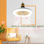 ventilateur lampe led blanc moderne télécommande ventilation arrière grille minimaliste