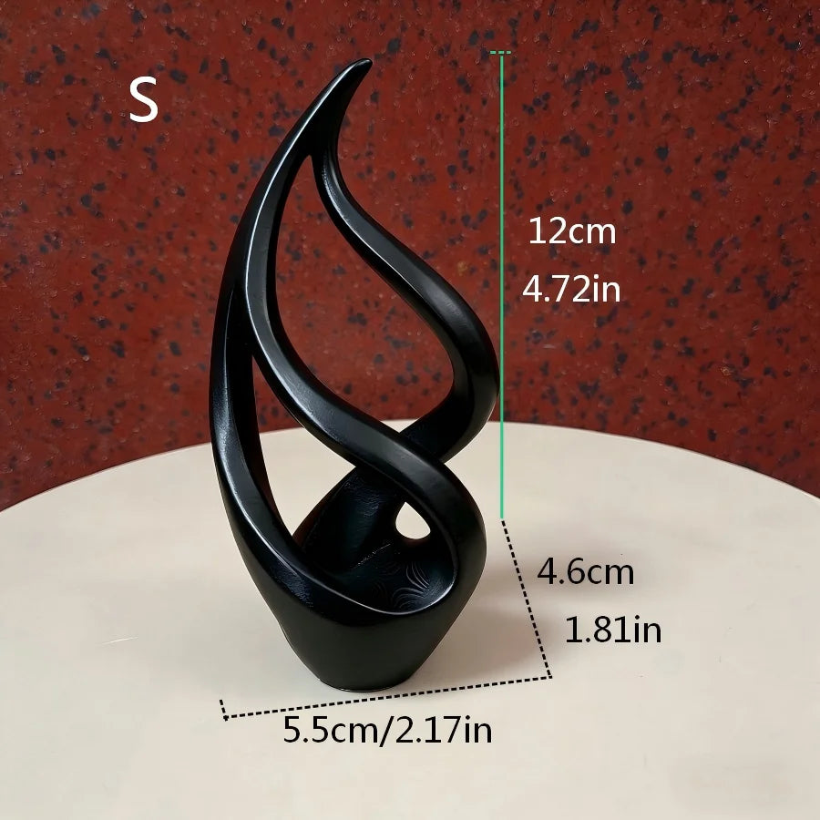 sculpture décorative moderne blanc forme ondulée contemporaine intérieur élément