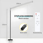 lampe sol moderne 150cm noir blanc led télécommande étude chambre salon