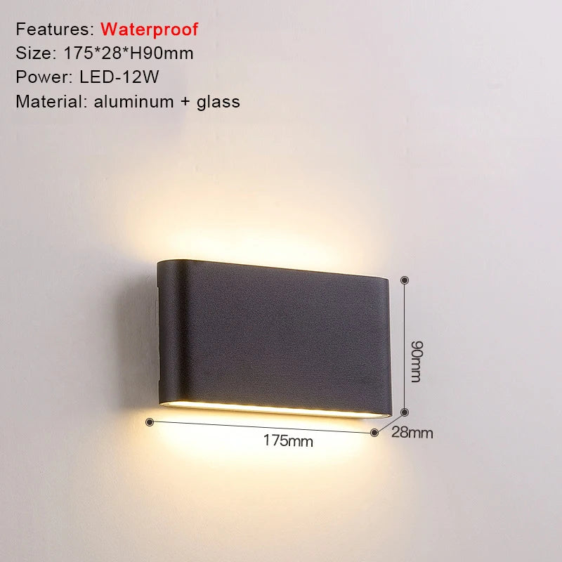 applique murale moderne led noir fixée mur entrée chambre cuisine salle manger minimaliste