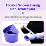 tapis yoga bleu noir gris violet moderne bracelet silicone durable