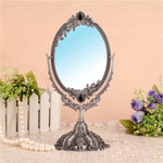 miroir ovale or floral classique dressing sans luminaire rotationnable maison