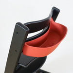 siège haute enfant portable rangement compartiments clips assise dossier moderne blanc noir bleu clair