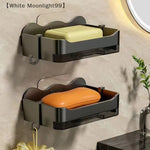 porte savon mural adhésif gris métallisé moderne savons beige orange noir