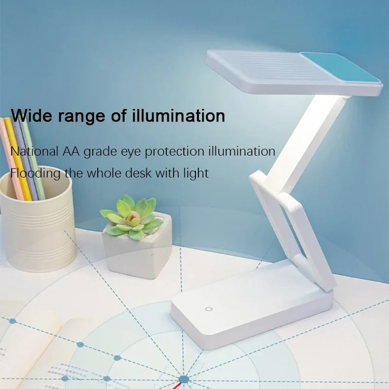 lampe table pliable moderne blanc plissé led rechargeable port usb.toucher interrupteur