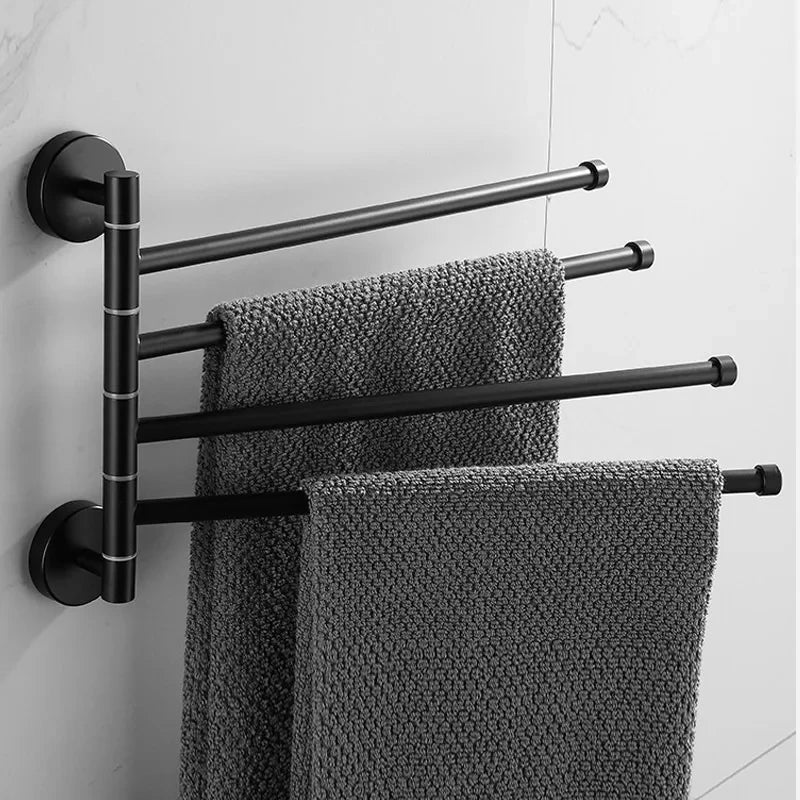 porte serviettes mural noir mat texture tissée moderne vis fixations salle bain