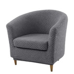 Fauteuil moderne couverture gris rayures adhésif lavable machine protection intérieur extérieur restaurant bar sofa