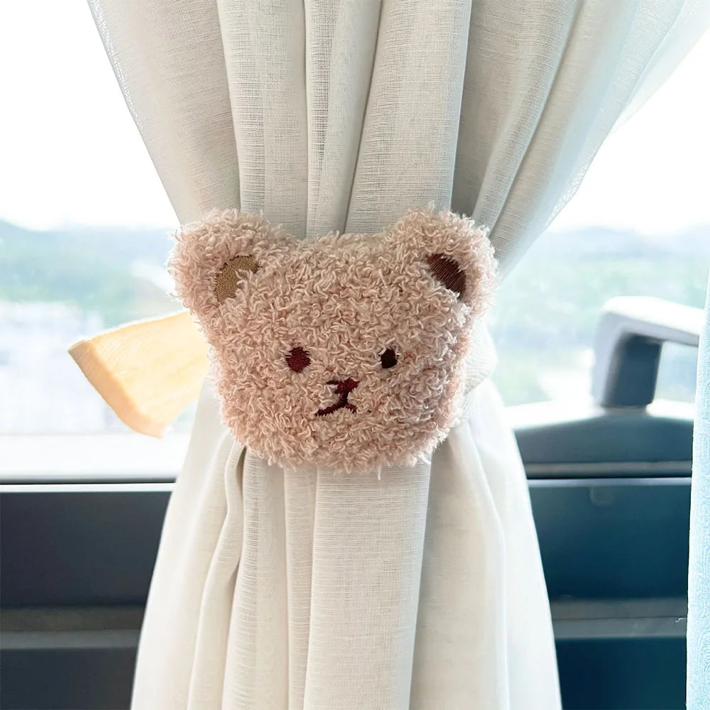 rideau polonais coton fleurs animaux adhésif décoratif moderne chambre enfants