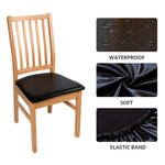 housse siège chaise moderne simili cuir texturé noir blanc beige orange bleu marron gris