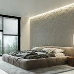 lit moderne velours gris chambre coucher bois minimaliste italien 1800mm