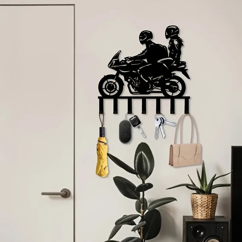 porte manteaux mural moto conducteur passager clés parapluie serviettes casques cuisine