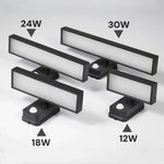 lampe murale détecteur mouvement moderne noire étanche ip65 extérieure minimaliste