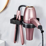 support mural aspirateur cheveux fer lisser rose doré gris noir moderne adhésif echangereelsfixe
