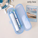 étui rangement brosse dents électrique blanc violet moderne portable pratique